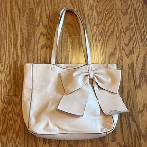 Karl Lagerfeld // large light pink tote bag with bow